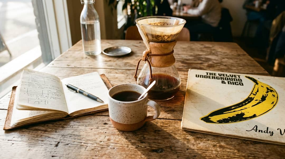 First-Person Barista POV: Rustic Breakfast Table with Sourdough & Coffee