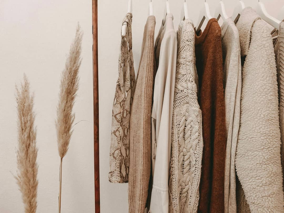 First-Person Fashion Curator POV: Vintage Clothing Rack & Denim